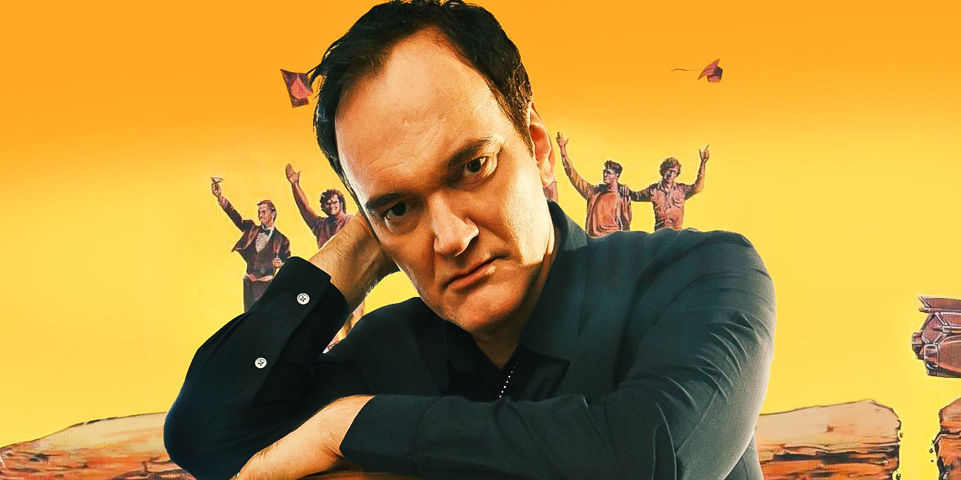 Custom image of Quentin Tarantino against a Fandango-themed background