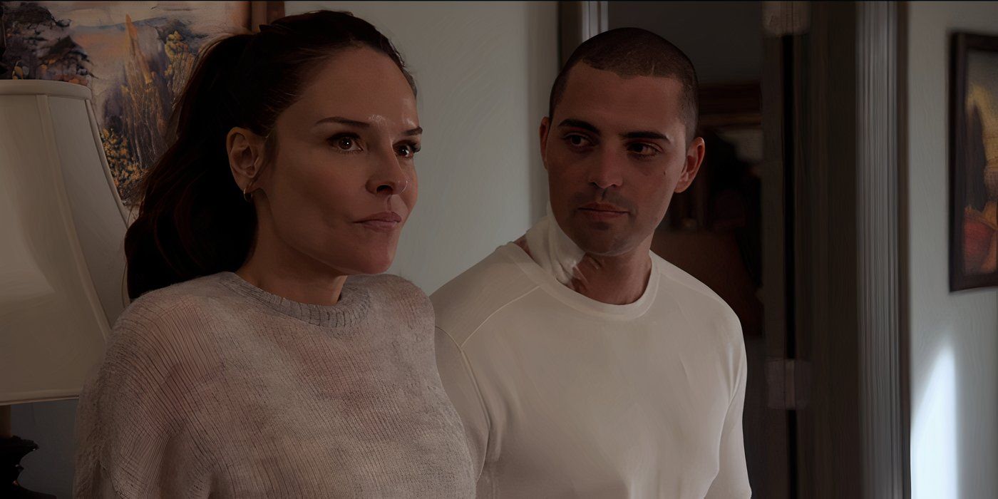 Yara Martinez as Gloria Perez shares a moment with Benjamin Levy Aguilar as Dante Torres in Chicago P.D.