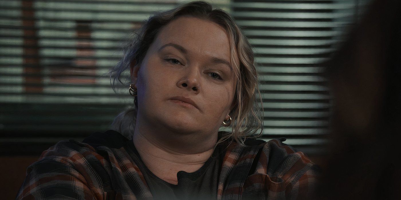 Sarah Lynn Marion as Tori Brock being questioned in Law &amp; Order: SVU.
