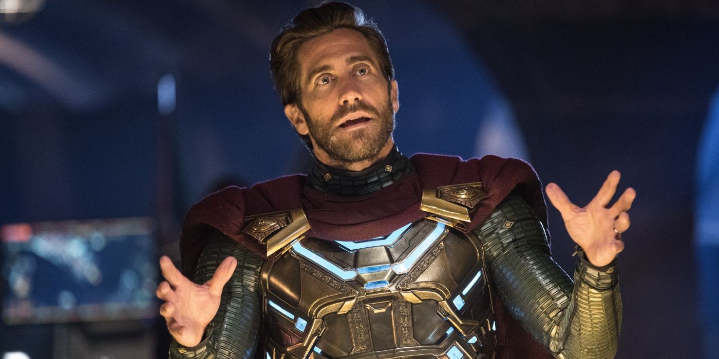 Jake Gyllenhaal como Mysterio Talking in Spider-Man: lejos de casa