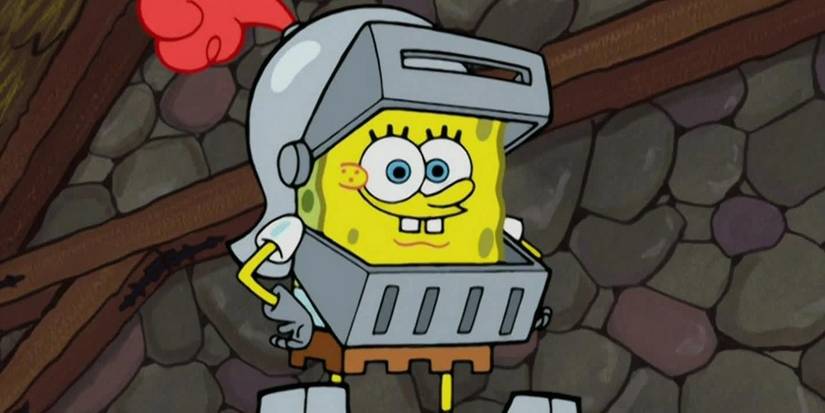 SpongeBob wears medieval armor in SpongeBob SqaurePants.