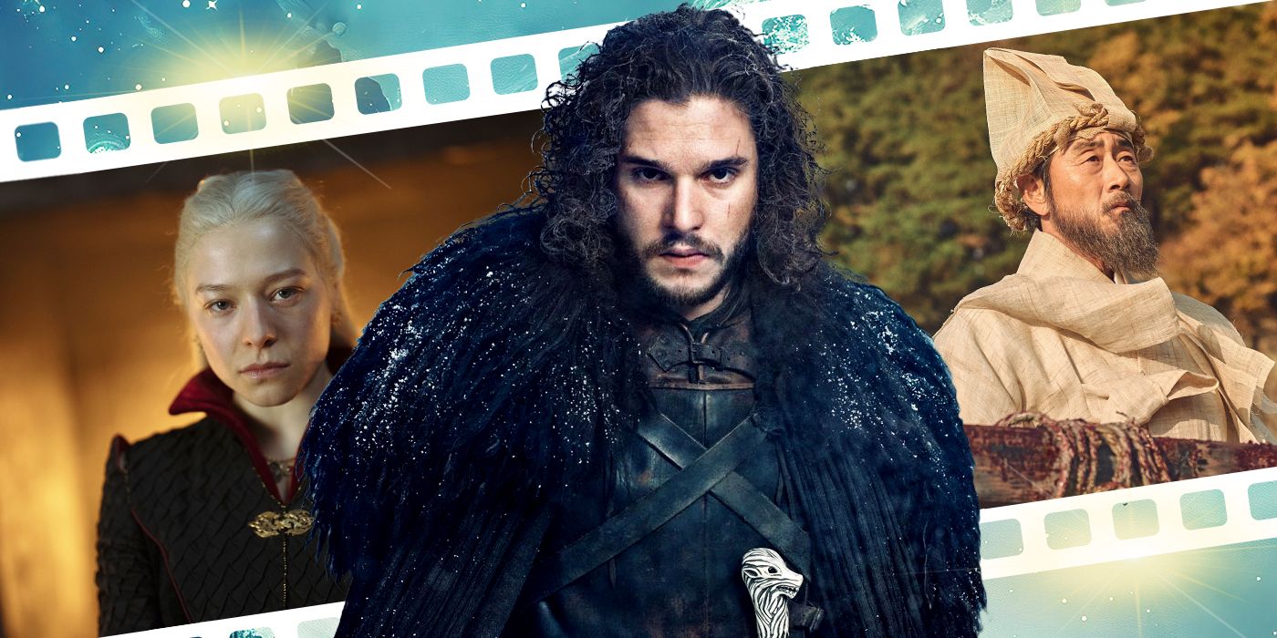 Stills from House of the Dragon, Game of Thrones, and Kingdom
