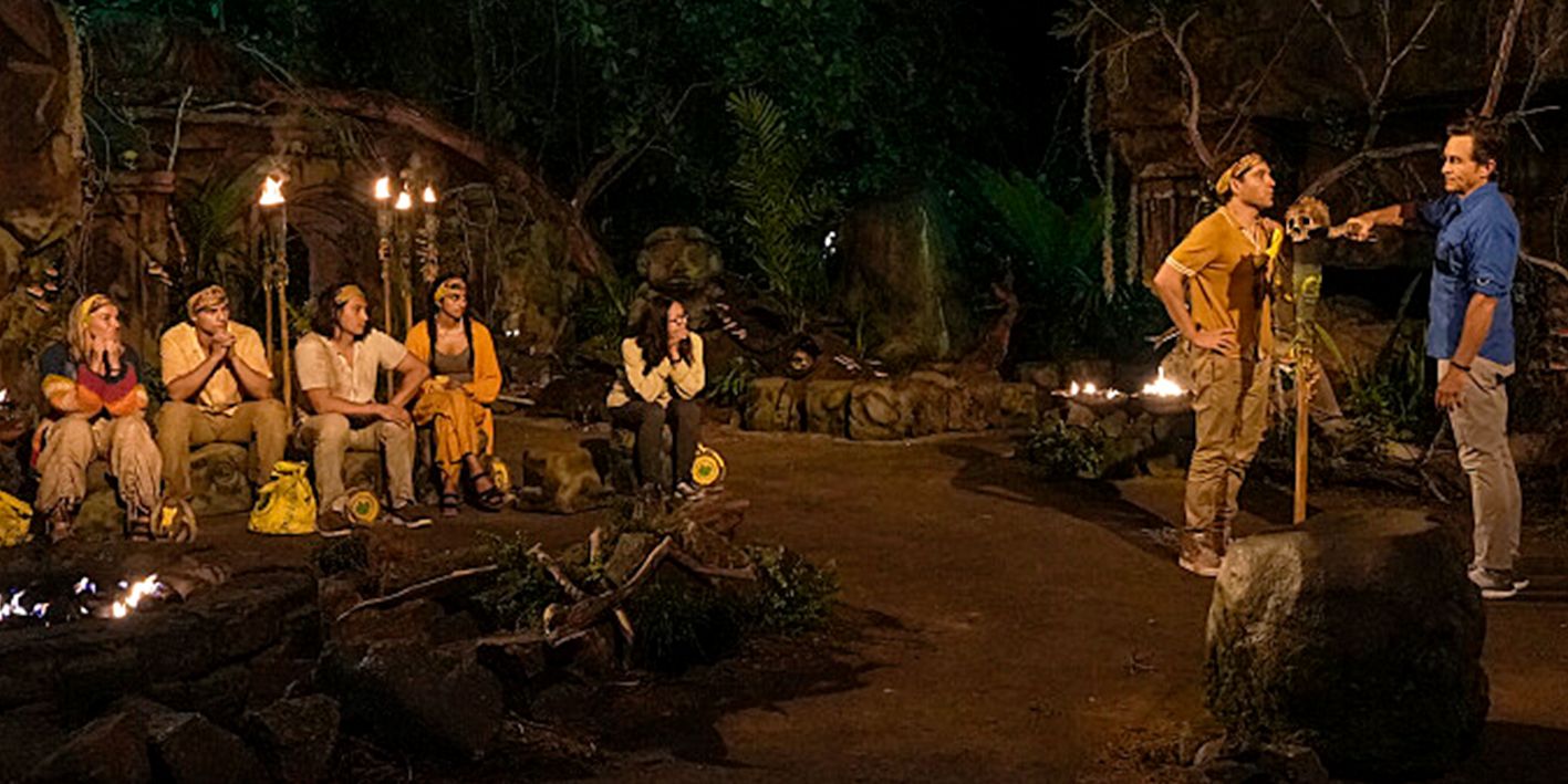 Survivor-47- Sierra Wright-Sam Phalen-Andy Rueda-Anika Dhar-Jon Lovett-Rachel LaMont-Tribal Council-Lovett-Voted-Out