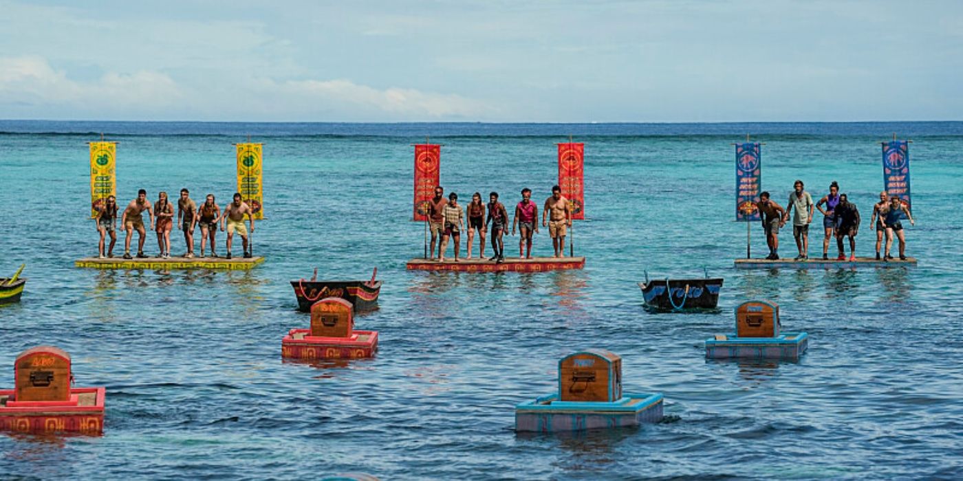 The tribes compete in their first Immunity Challenge on 'Survivor 47.'