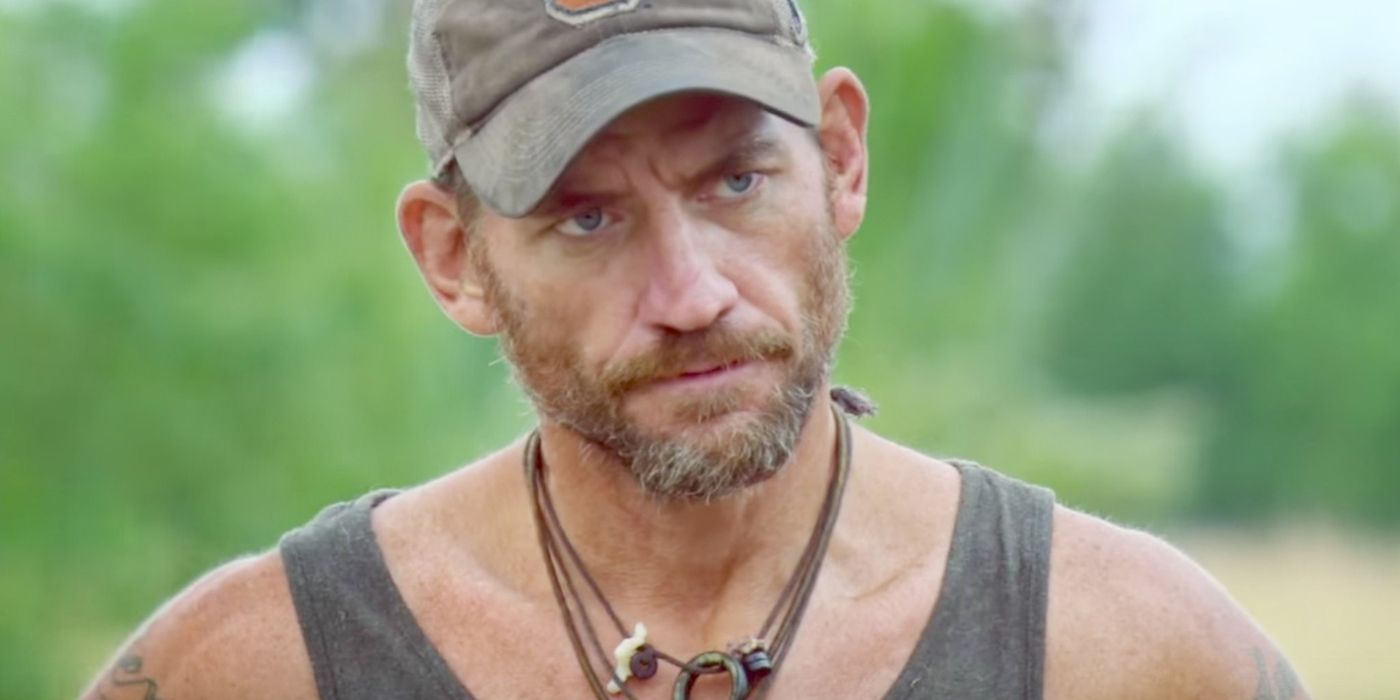 A closeup of Brad Culpepper with a concerned look on his face in Survivor.