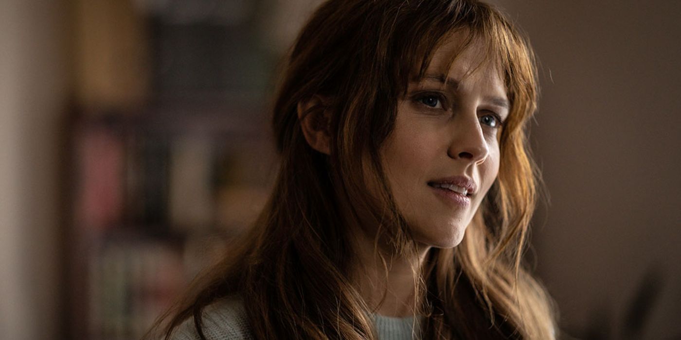 Teresa Palmer wearing bangs and smiling in a close-up shot from &lsquo;Addition&rsquo;.