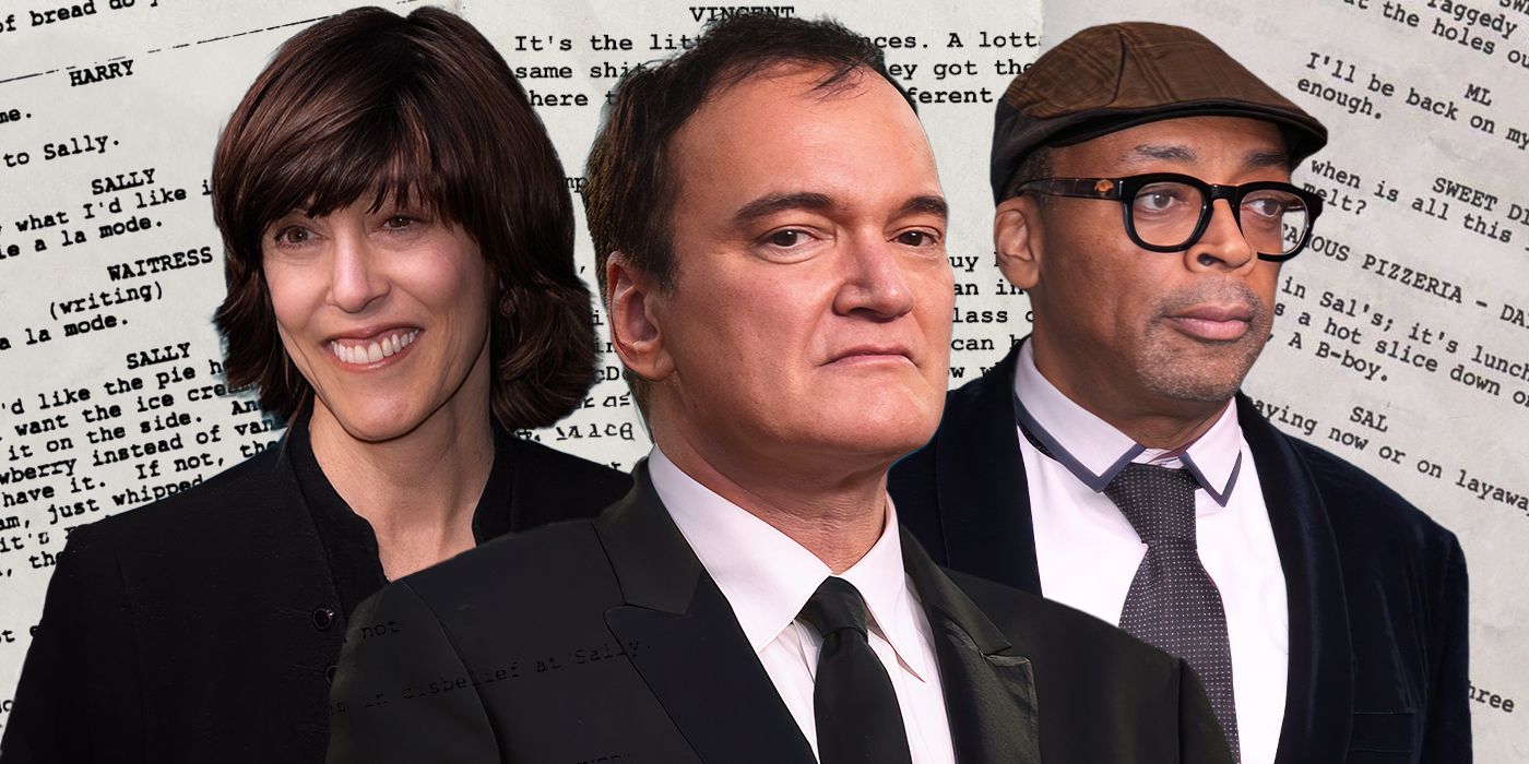 Blended image showing Nora Ephron, Quentin Tarantino, and Spike Lee.