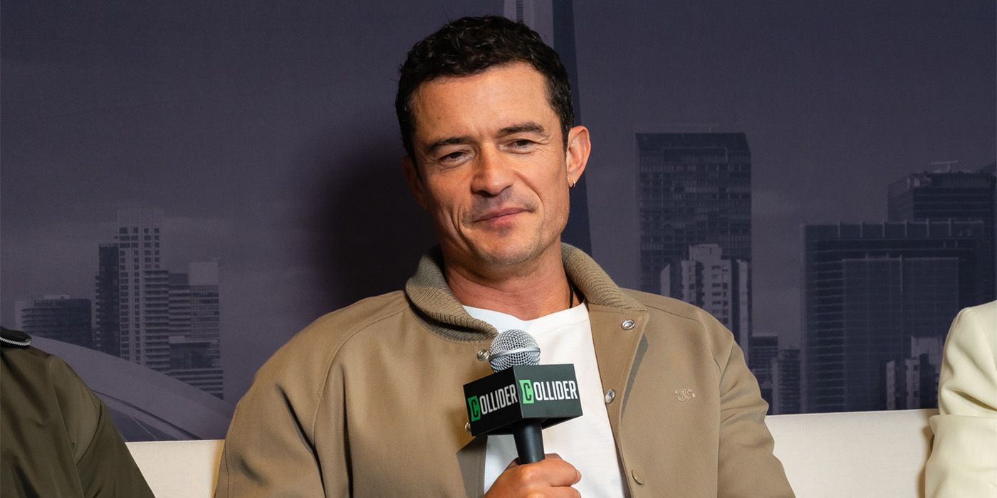 Orlando Bloom discussing The Cut at TIFF