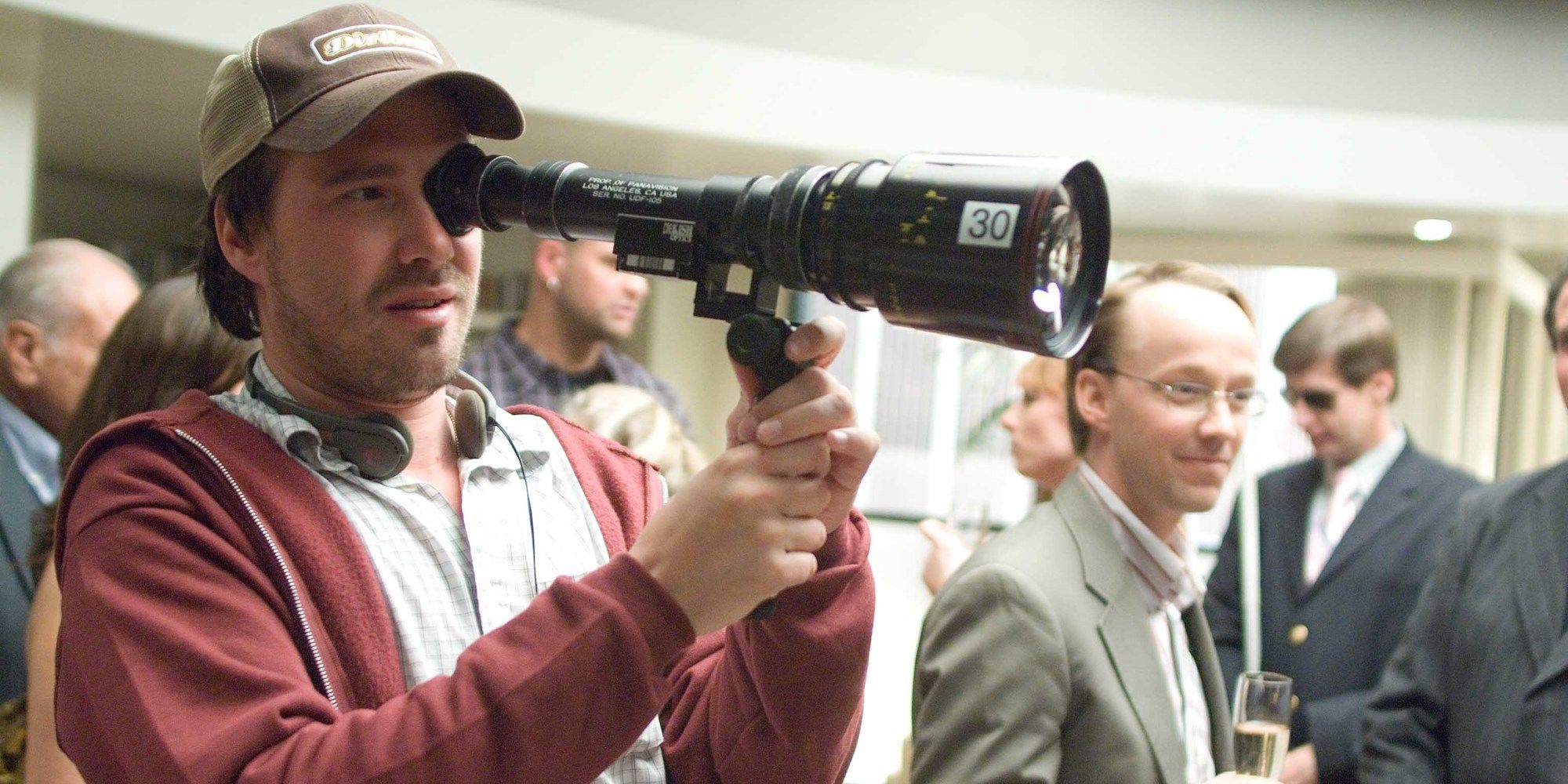 David Moreau on the set of The Eye