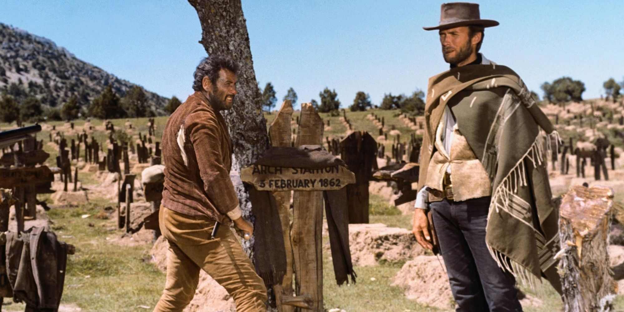 Lee Cleef and Clint Eastwood in The Good, The Bad and the Ugly