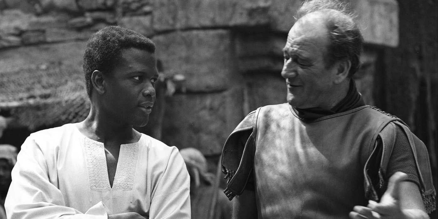 La historia más grande de todos los tiempos: Sidney Poitier y John Wayne