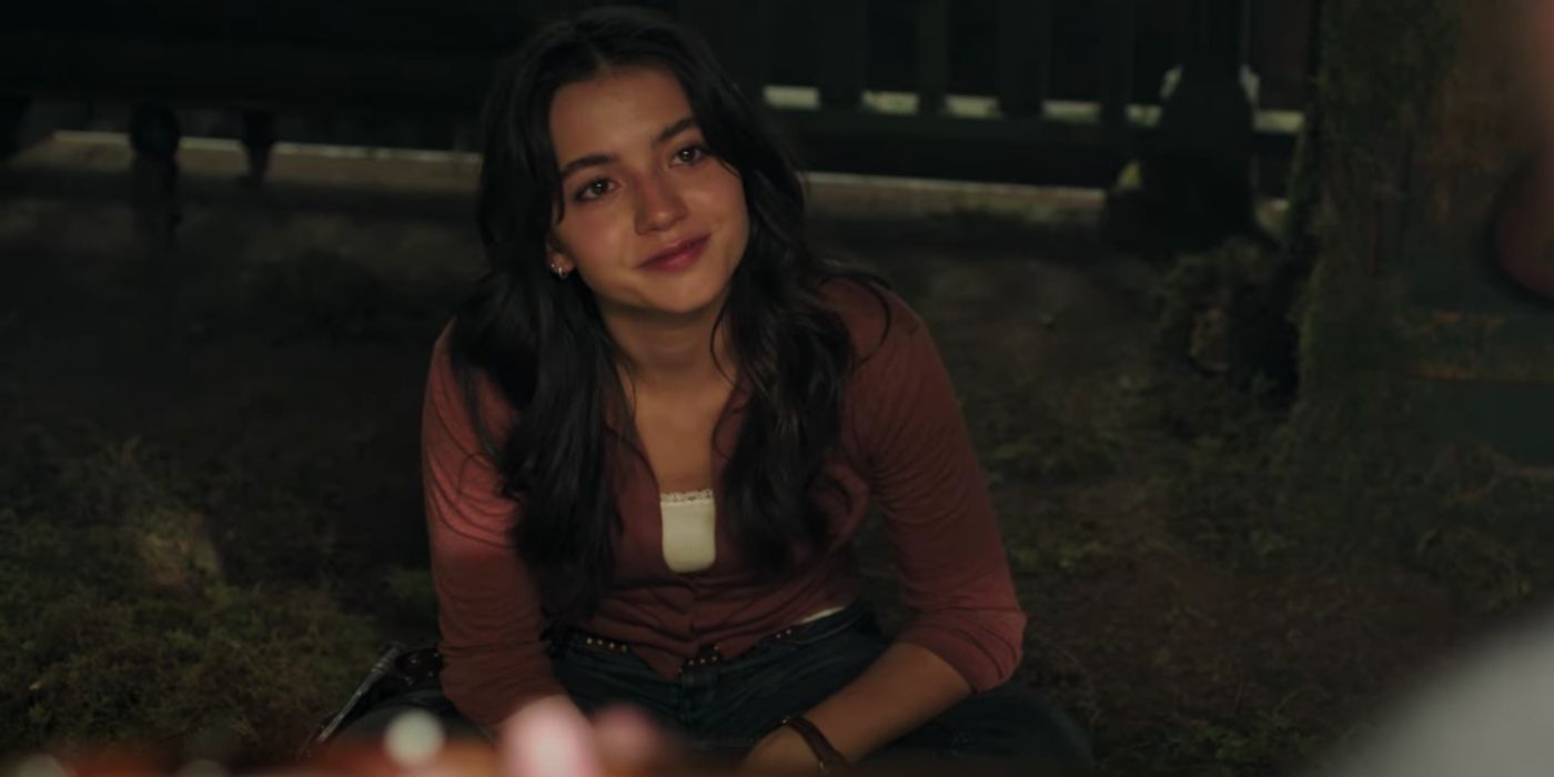 Dina looks at Ellie in The Last of Us Season 2