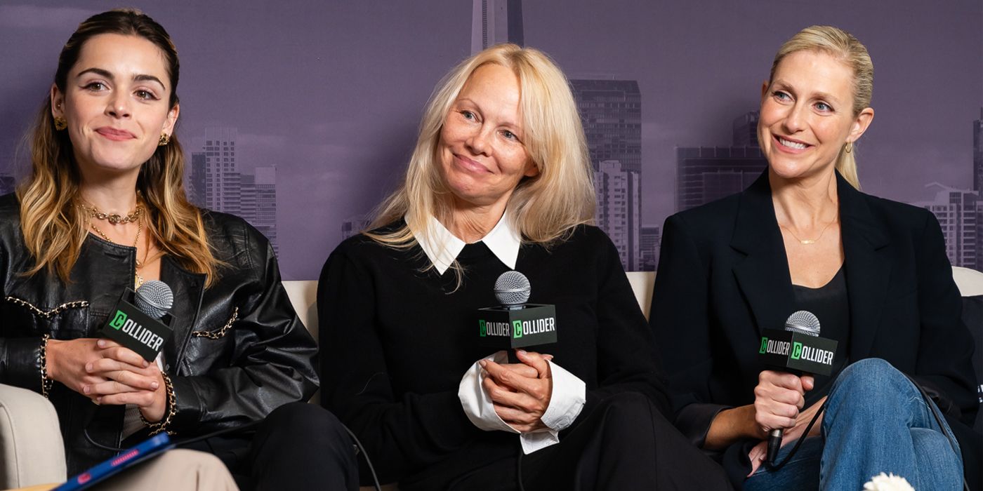 Kiernan Shipka, Pamela Anderson, and Kate Gersten interviewing at TIFF