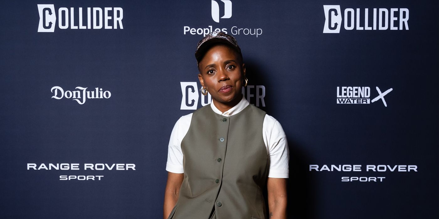 Janicza Bravo on the red carpet at TIFF 2024 for The Listeners premiere