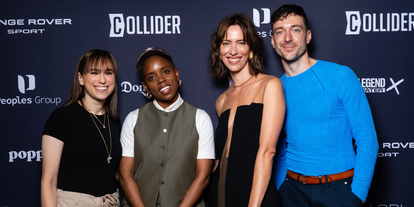 Rebecca Hall, Janicza Bravo and Jordan Tannahill on the red carpet at TIFF 2024 for The Listeners