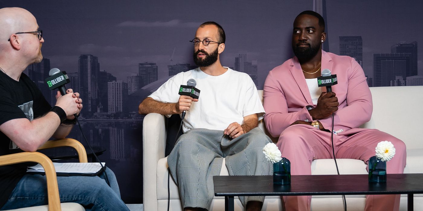 Samir Oliveros and Shamier Anderson sit for an interview with Steve Weintraub at TIFF 2024