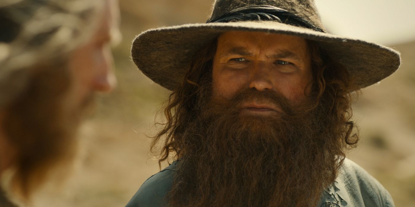 Rory Kinnear as Tom Bombadil in The Rings of Power Season 2 Episode 6