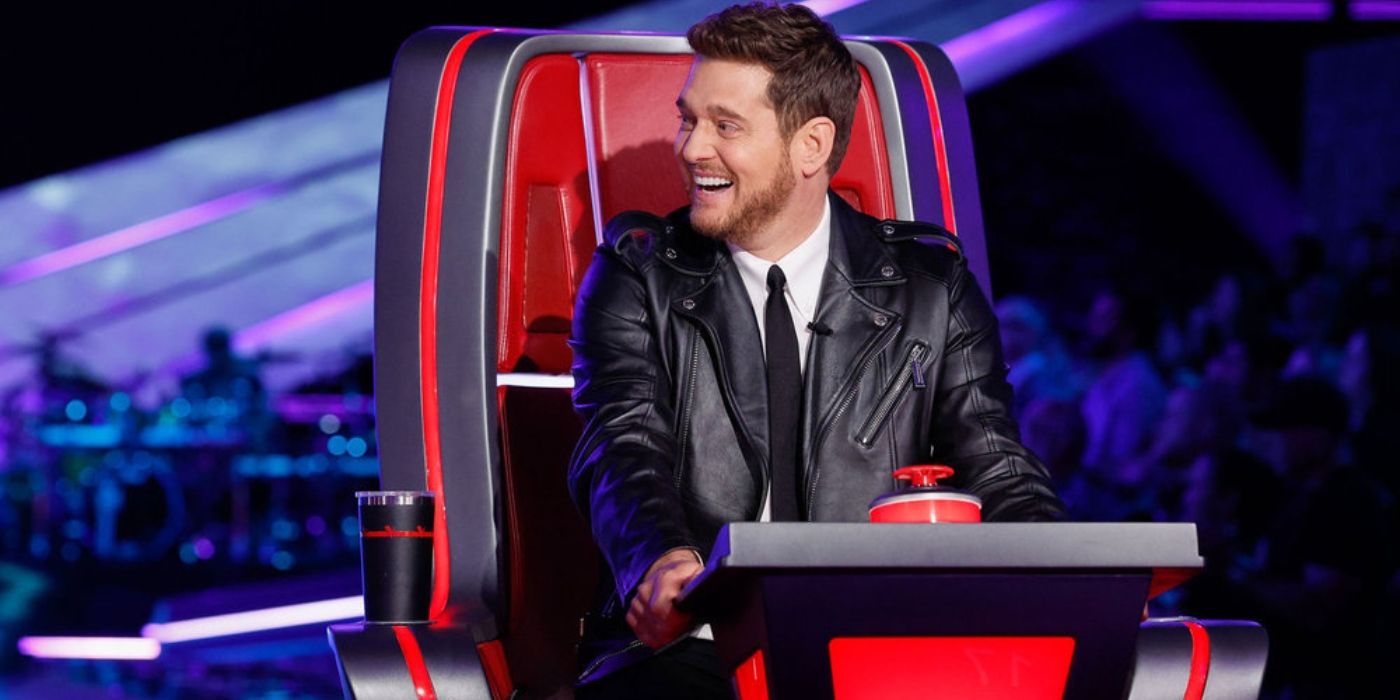 Michael Bublé smiles on 'The Voice' Season 26.