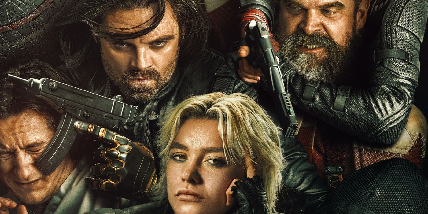 Louis Pullman, Sebastian Stan, Florence Pugh y David Harbour aparecen en el cartel de Thunderbolts*