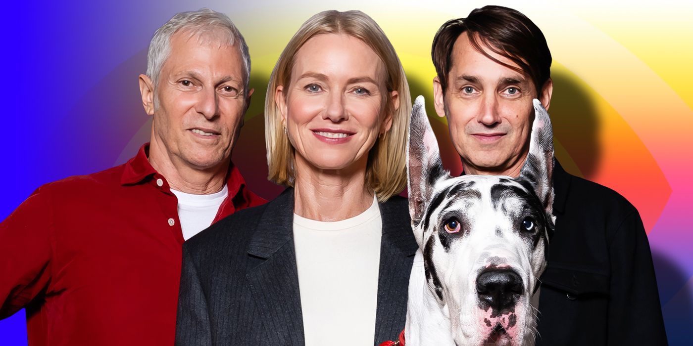 Custom image of David Siegel, Naomi Watts, Bing the dog, and Scott McGehee at TIFF for The Friend