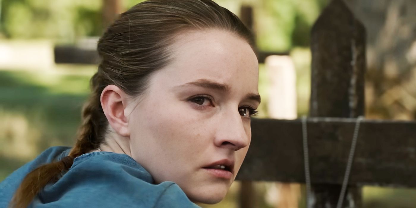 Kaitlyn Dever looking back as Abby in the Last of Us Season 2 teaser trailer