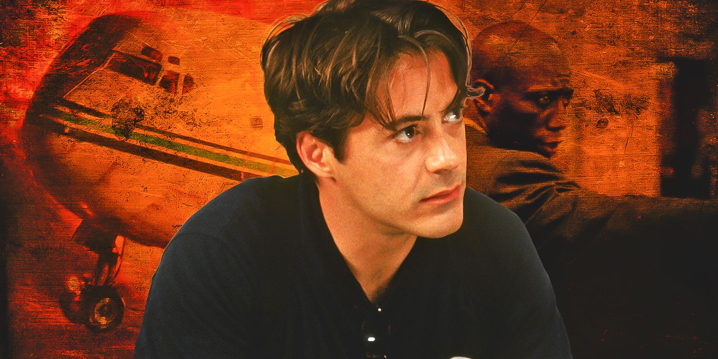 Custom image of Robert Downey Jr. in U.S. Marshals against a red background