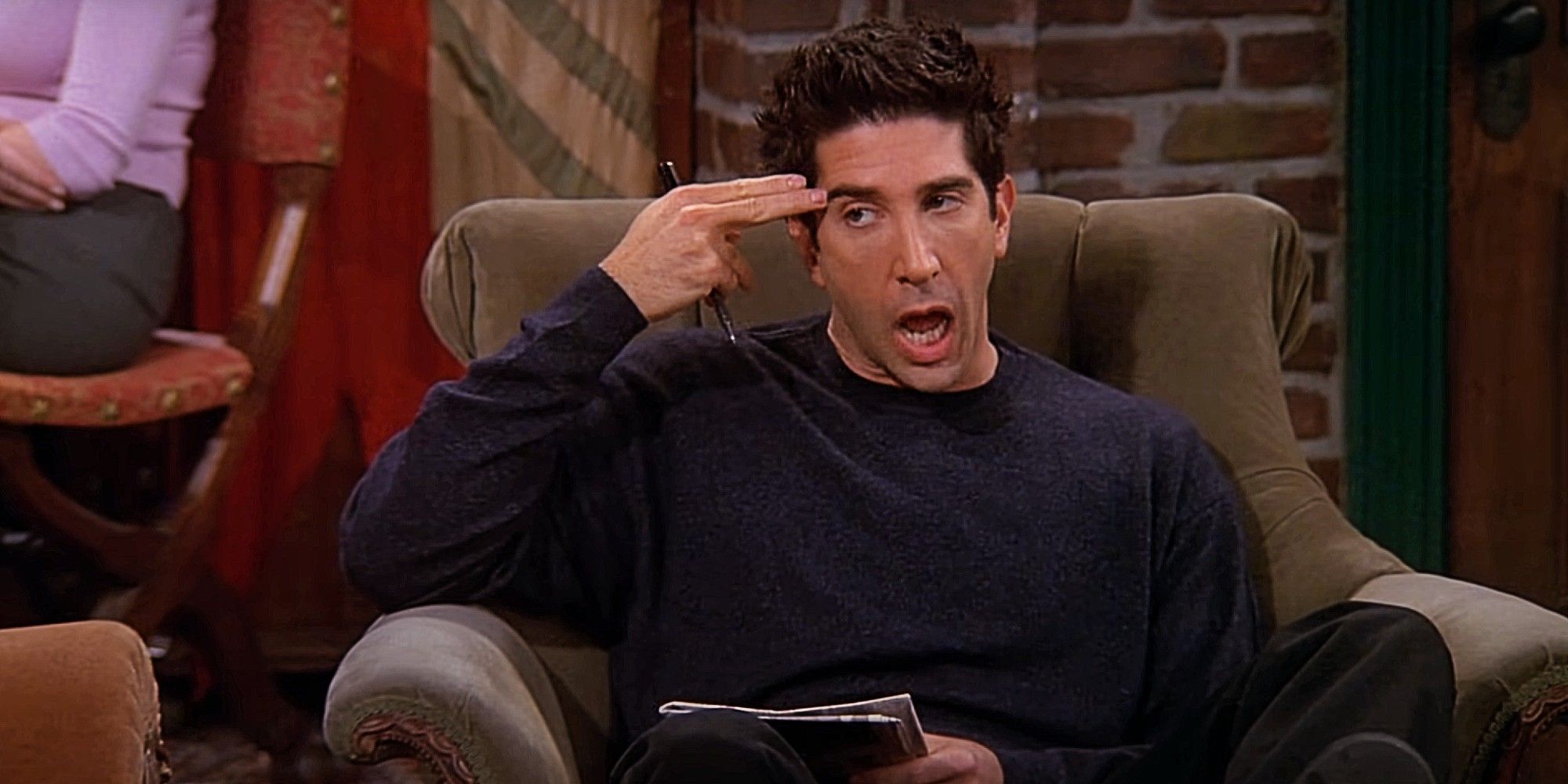 Ross Geller demonstrating unagi in "Friends"