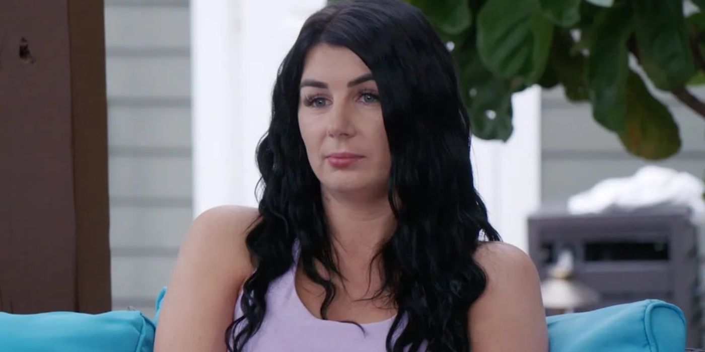 Veah Netherton from 90 Day Fiance: Before the 90 Days sitting on a couch, looking ahead