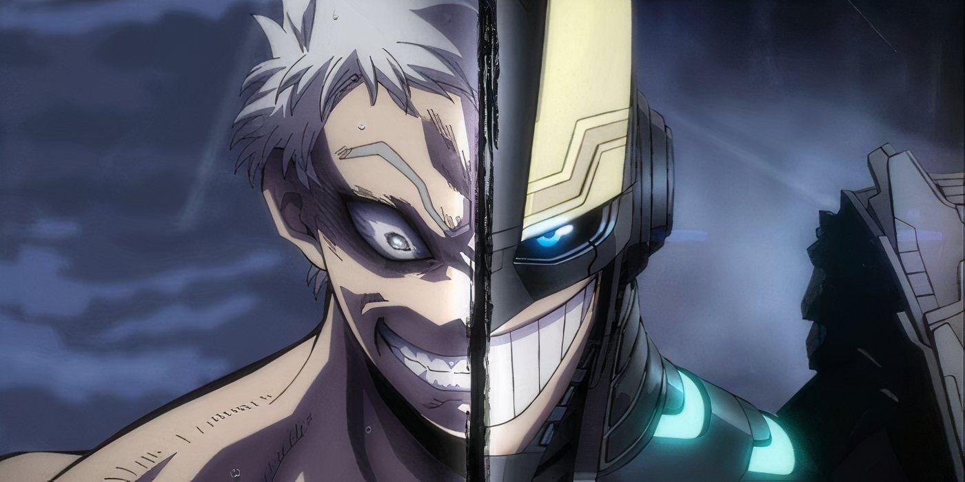 All For One and All Might in a screen split in My Hero Academia