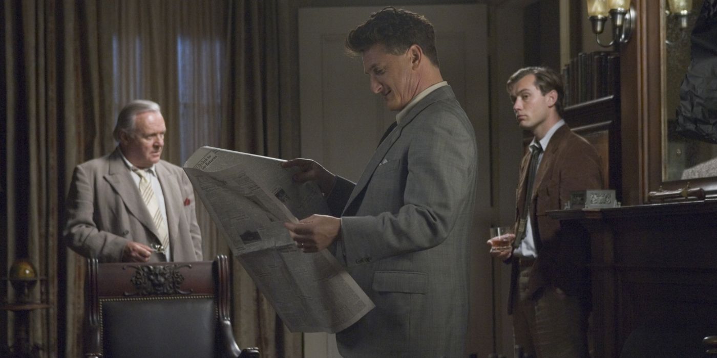 Anthony Hopkins, Sean Penn, and Jude Law in 'All the King's Men' (2006).