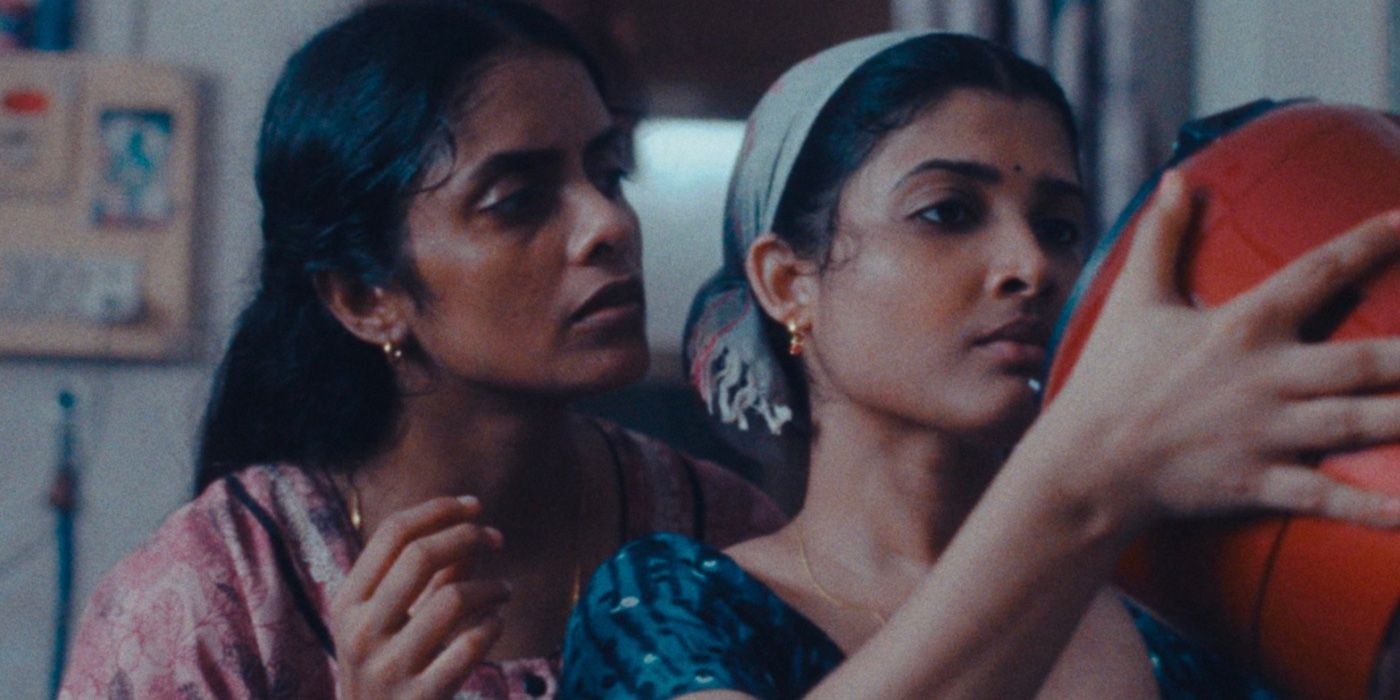  Kani Kusruti as Prabha and Divya Prabha as Anu in All We Imagine as Light. 