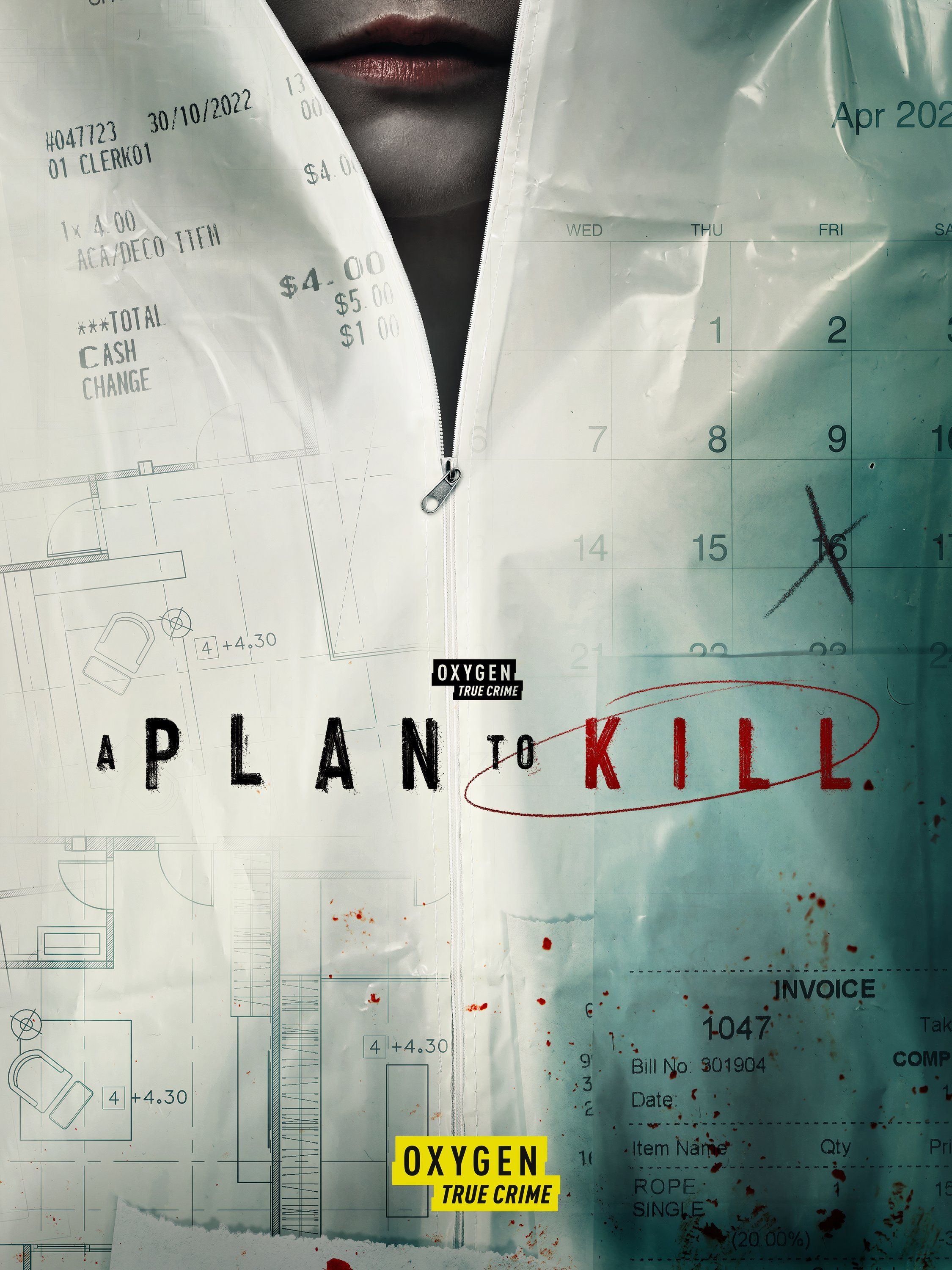 a poster for oxygen&rsquo;s a plan to kill depicts a map as a body bag covering a corpse