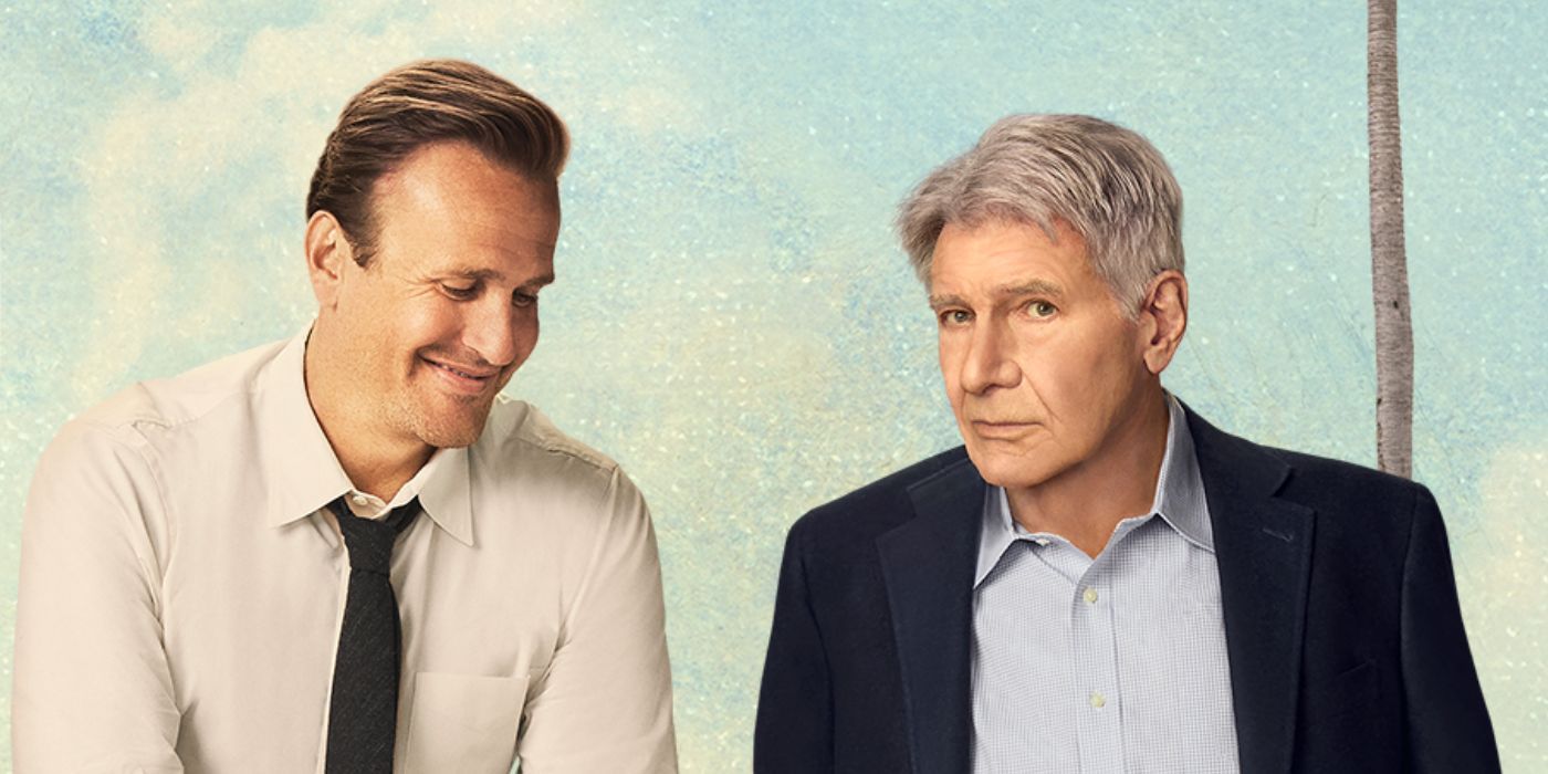 Jason Segel and Harrison Ford on the poster for Shrinking Season 2.