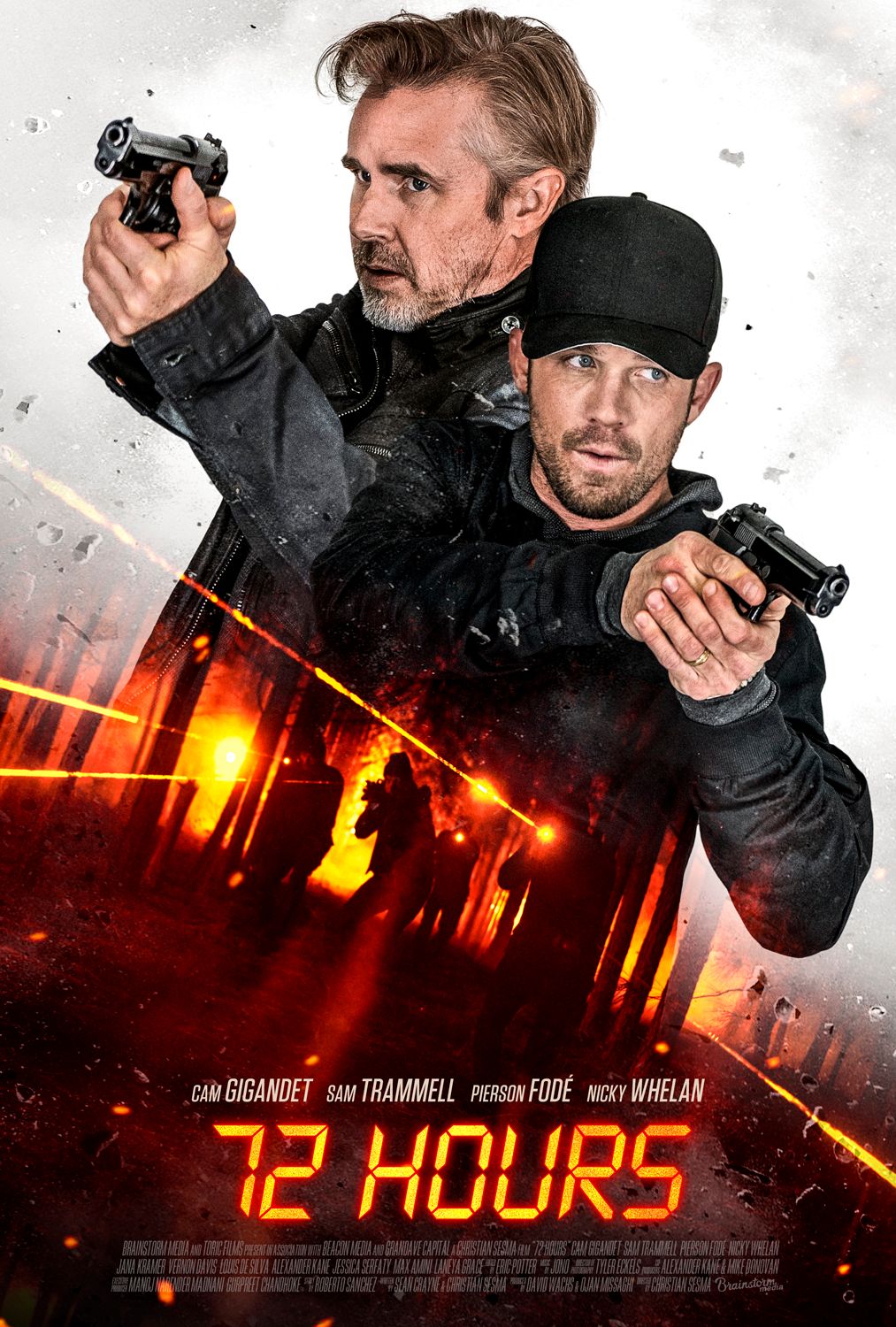 72 Hours Poster Featuring Sam Trammell and Cam Gigandet with Guns