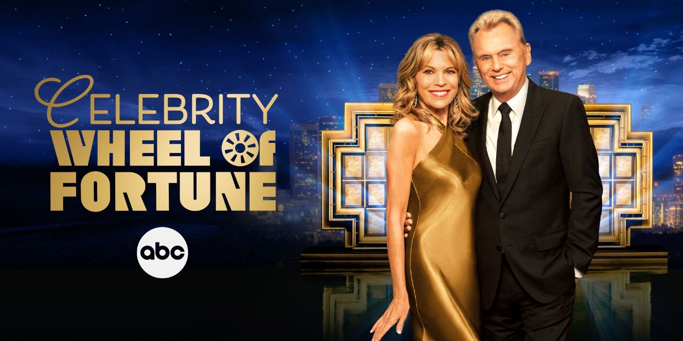 Vanna White and Pat Sajak in the promo for 'Celebrity Wheel of Fortune.'