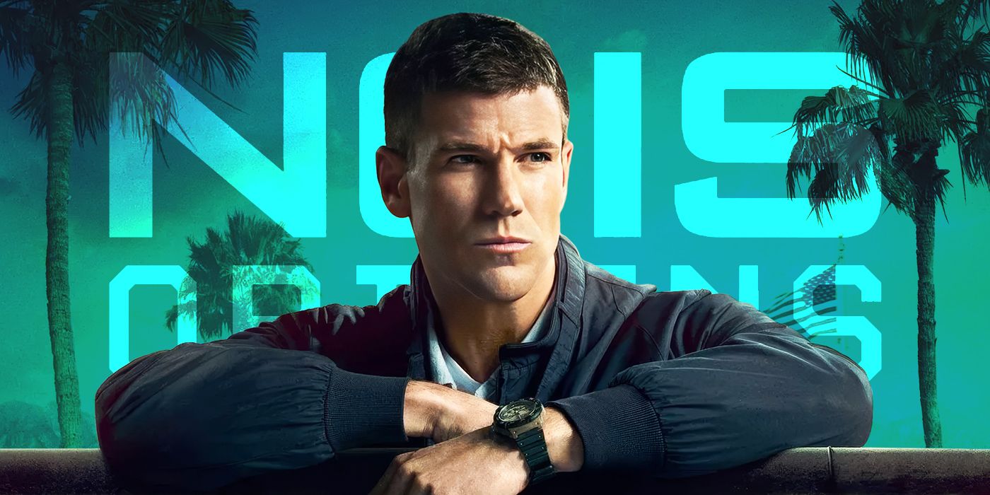 Imagen personalizada de Jefferson Chacon como Austin Stowell como Gibbs apoyado en una barandilla en NCIS: Origins