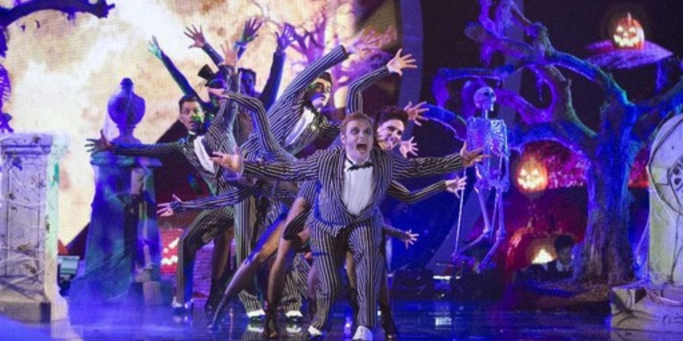 Team Nightmare performs on 'Dancing With the Stars' Halloween night during Season 21. 