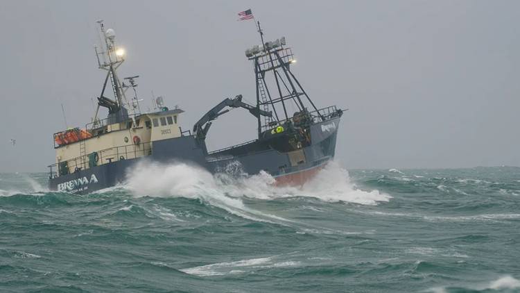 The ship Brenna A in choppy seas on 'Deadliest Catch.'