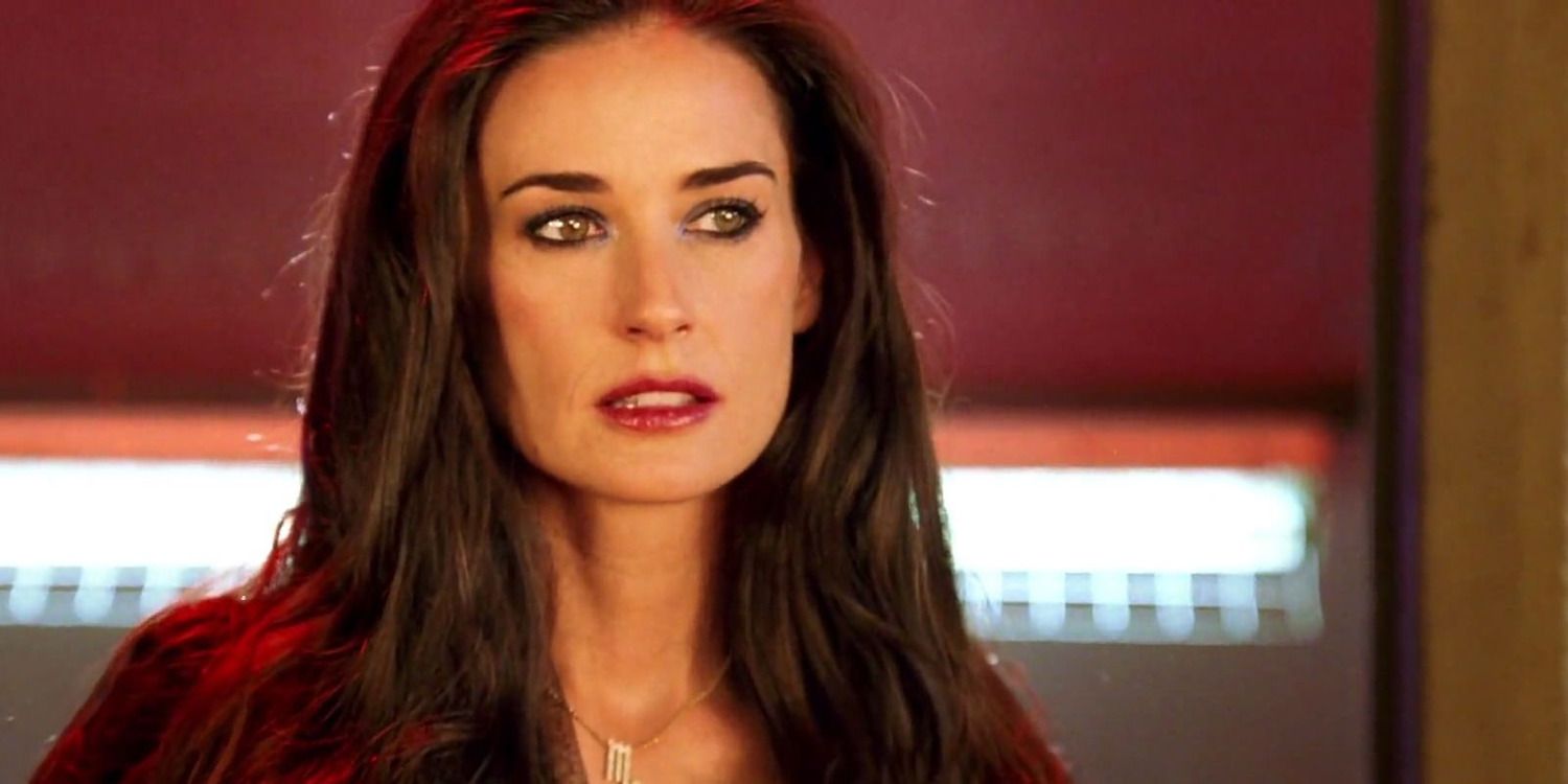 Demi Moore looking intently in &lsquo;Charlie&rsquo;s Angels Full Throttle&rsquo;