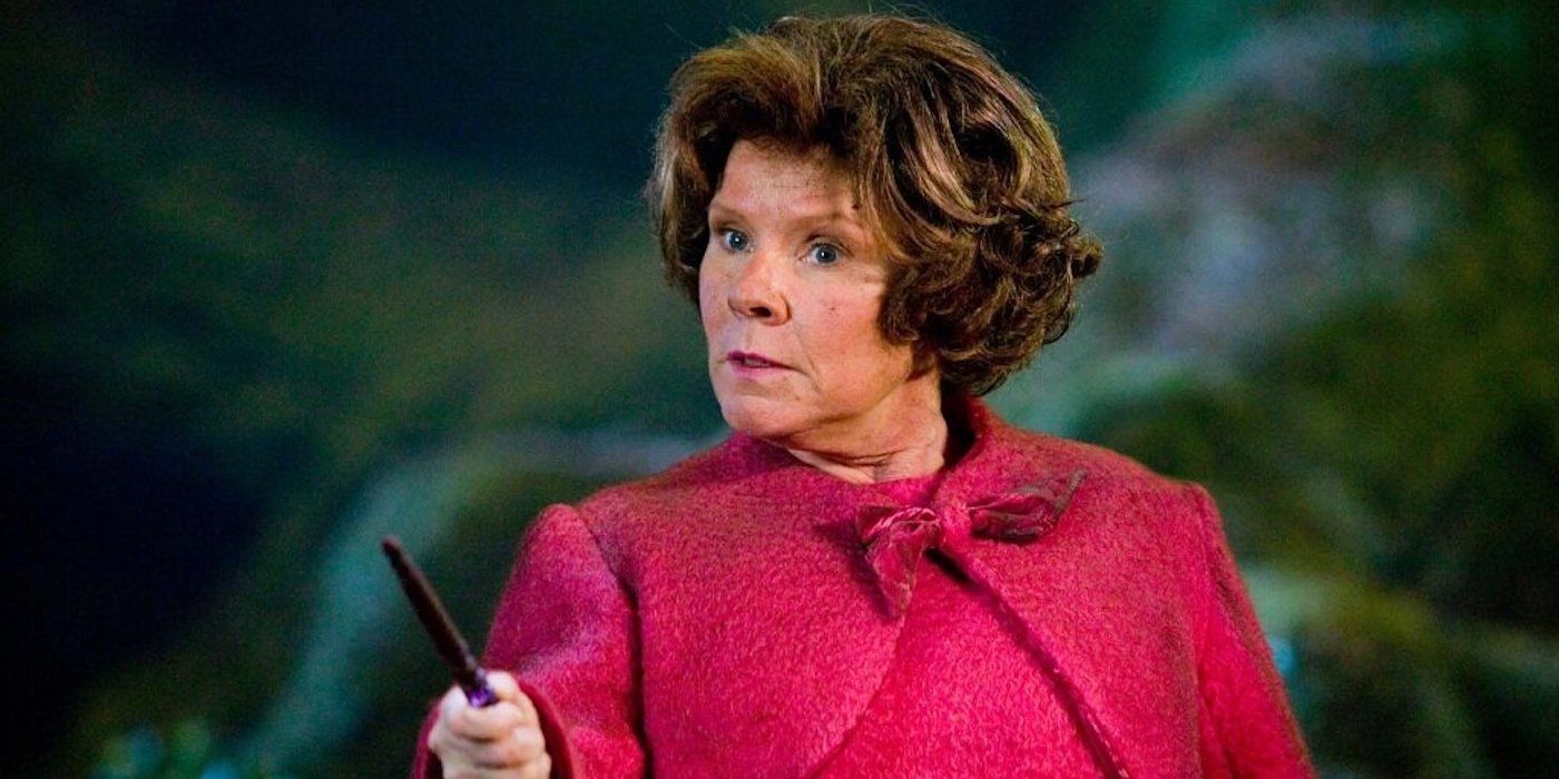 Imelda Staunton as Dolores Umbridge in the Harry Potter movies