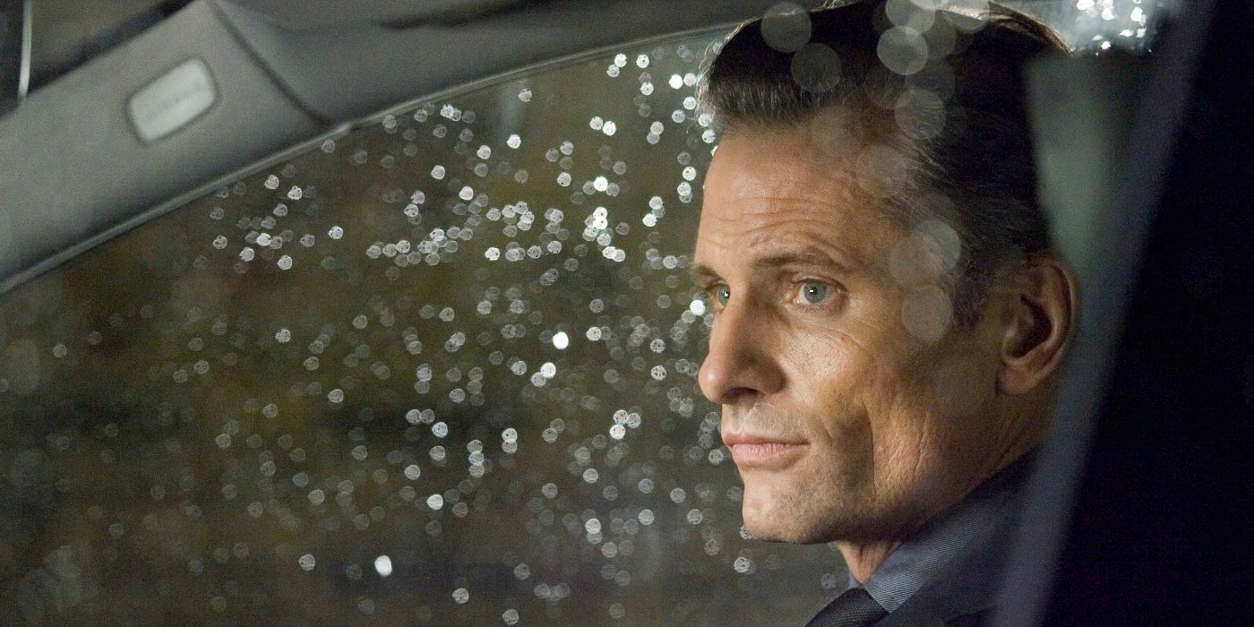 Viggo Mortensen as Nikolai Luzhin looking out the window in Eastern Promises