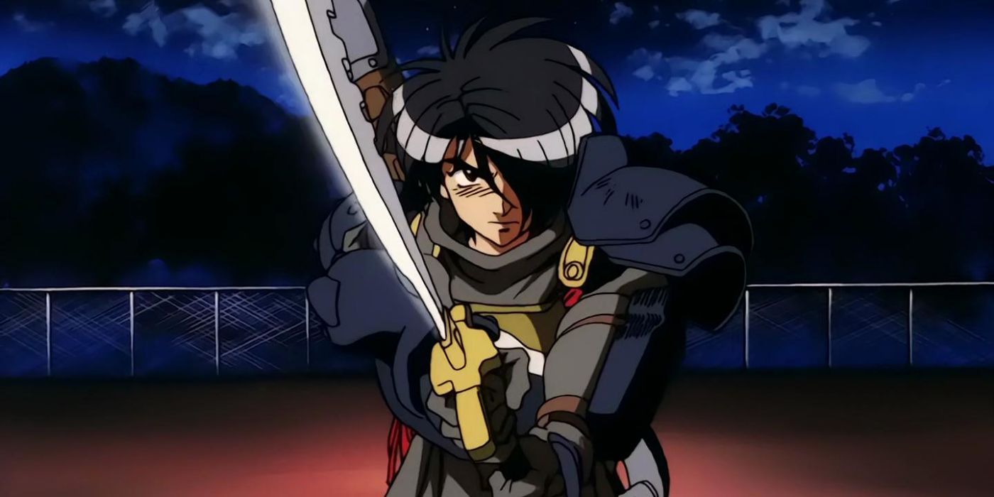 Van Fanel holding a sword in The Vision of Escaflowne.