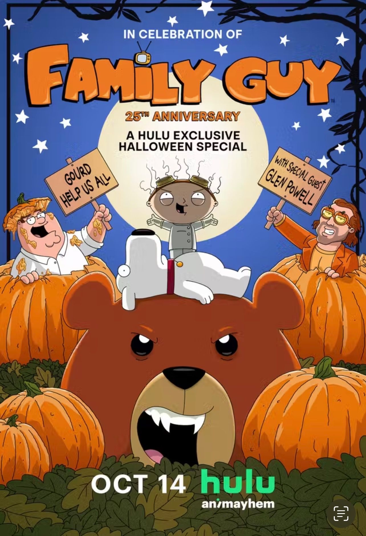 ‘Family Guy’ Halloween Special Trailer Shows Glen Powell’s Bloodthirsty