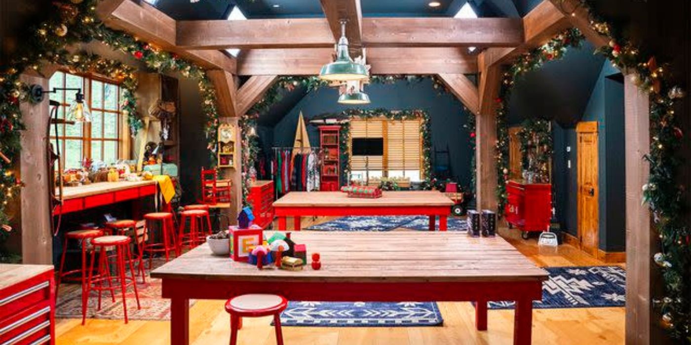 The set of 'Finding Mr. Christmas.'
