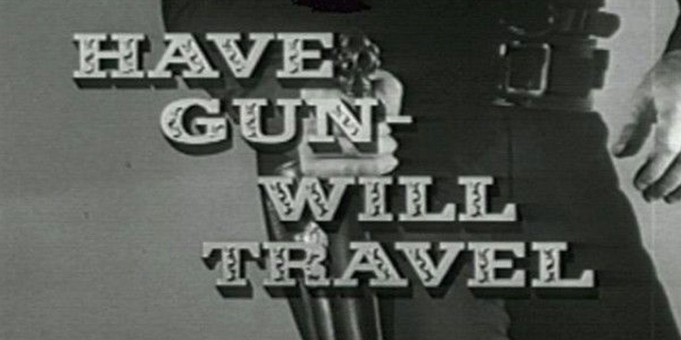 Paladin (Richard Boone) pulling his revolver in the opening of 'Have Gun - Will Travel.'