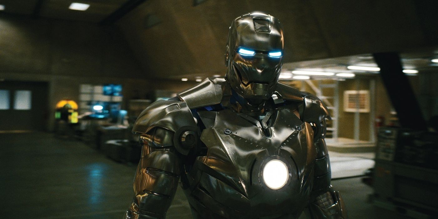 Tony Stark in the Iron Man MK II armor in Iron Man