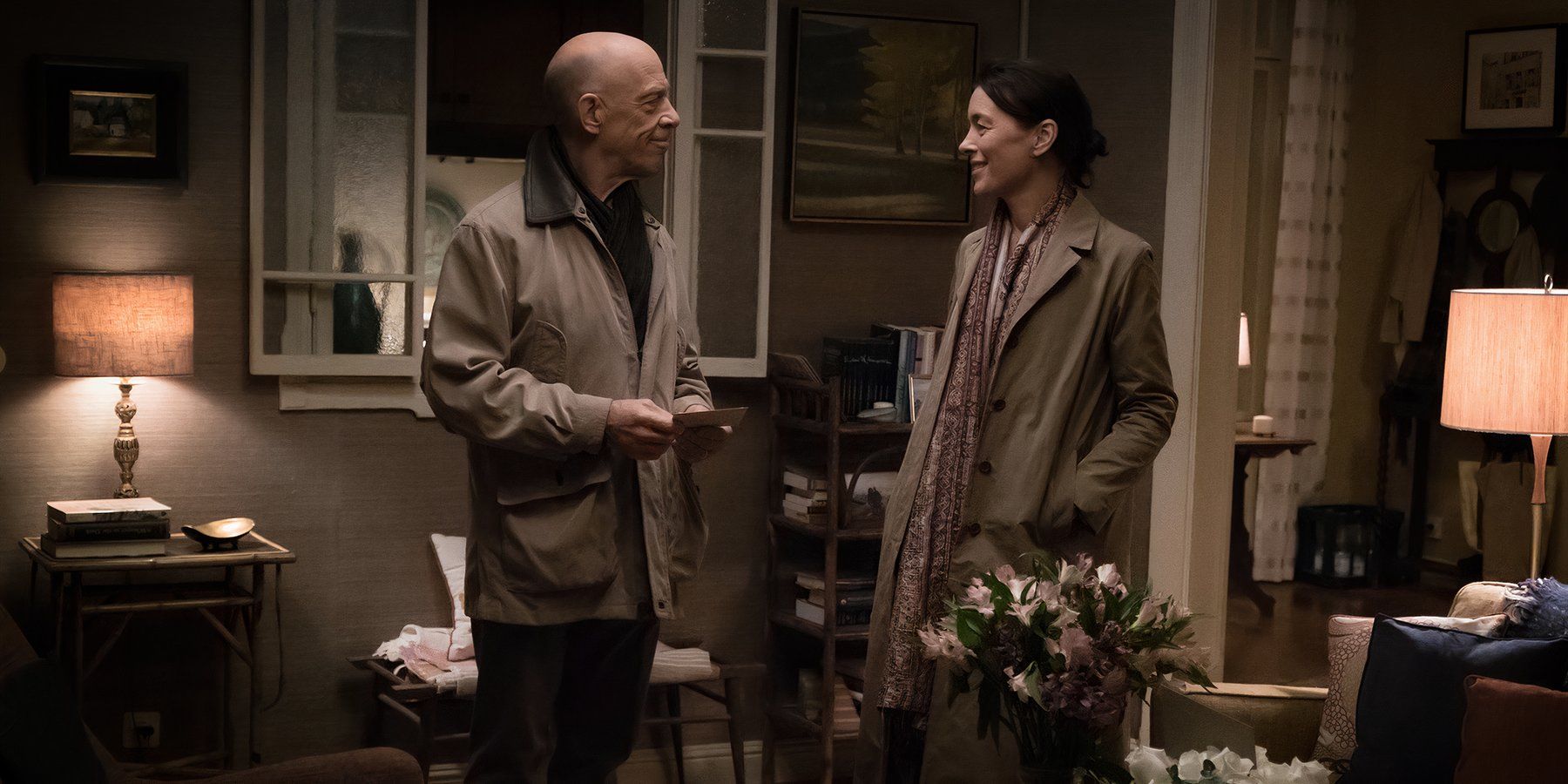 J.K. Simmons as Howard Silk and Olivia Williams as Emily Silk in Counterpart