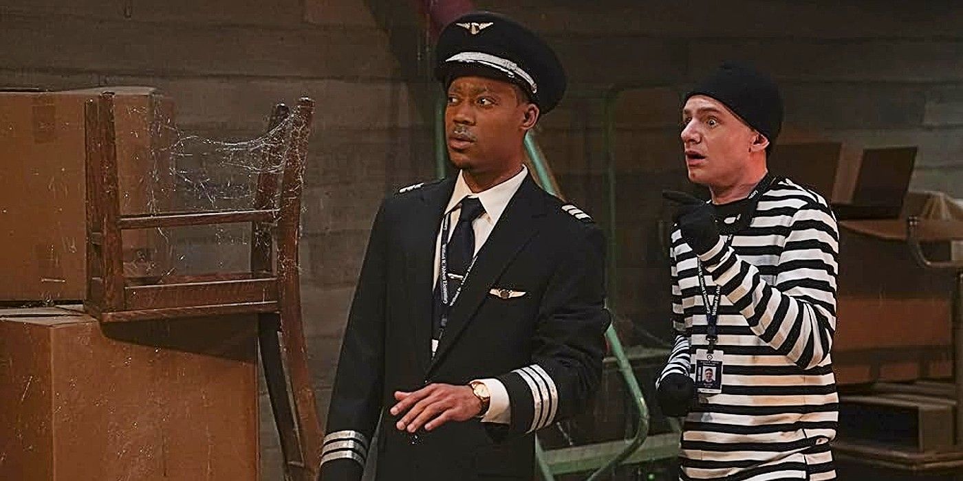 Gregory as a pilot and Jacob as Wage Theft for Halloween in Abbott Elementary