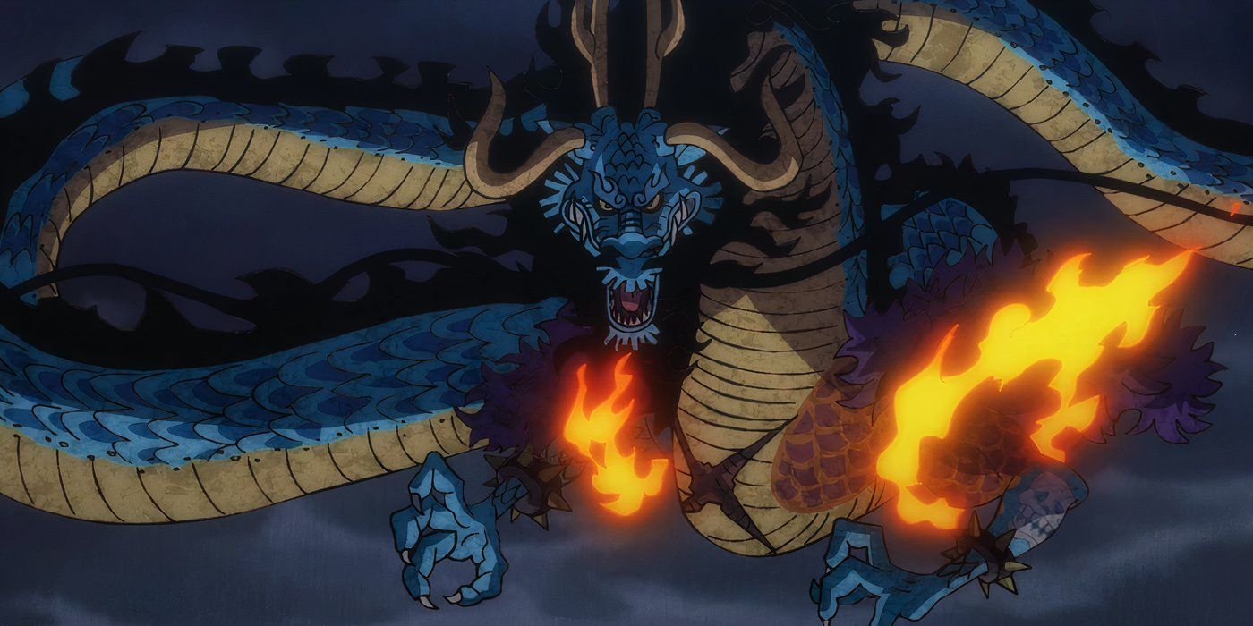 Kaido the dragon using Uo Uo no Mi, Model Seiryu in One Piece.