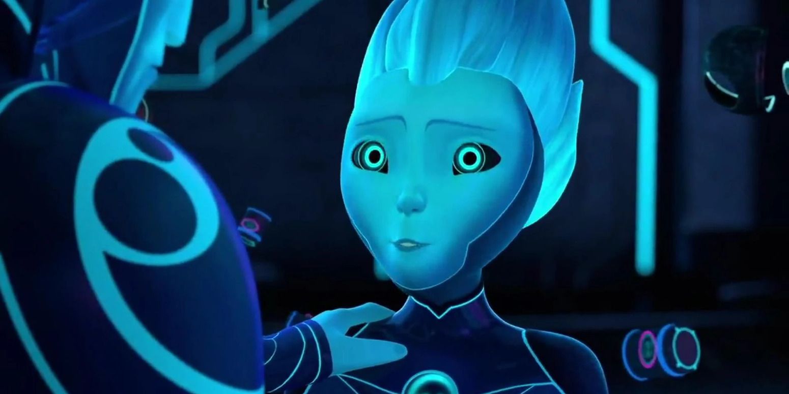 Krel, a blue humanoid, in the animated 'Trollhunters Tales of Arcadia'